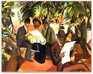 Art prints on canvas zpt august macke restaurant poster.. E-commerce made for Nigeria — fast delivery and low prices at DIAYTAR.