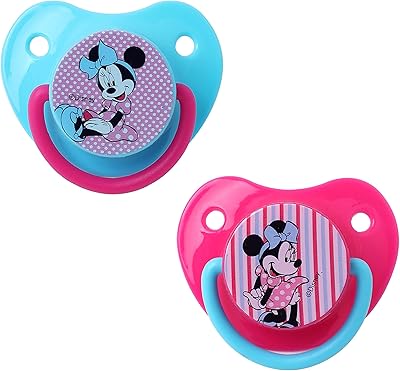 Baby pacifier with funny Disney Minnie Mouse, multicolored.. DIAYTAR NIGERIA: Your affordable gateway to thousands of products delivered promptly nationwide.