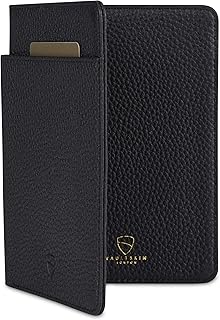 Kensington leather passport with RFID protection, matt black, single size, RFID passport portfolio.. DIAYTAR NIGERIA: Connecting every Nigerian with quality products at prices everyone can afford.