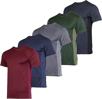 Set of 5: short sleeve t-shirt for young dri-fit that evacuates humidity for boys and girls.. DIAYTAR NIGERIA: Your partner in affordable online shopping with dependable delivery within 8 days.