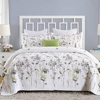Queen size bed set with finonte floral pattern - light cotton light bed, double bed set with 2 pillowcases.. Shop with confidence at DIAYTAR NIGERIA, enjoying competitive prices and delivery within 8 days.