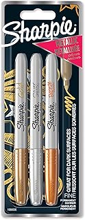 Sharpie permanent markers | Fine metal -colored point with matching package of 3.. DIAYTAR NIGERIA: Making online shopping accessible with affordable prices and nationwide delivery service.