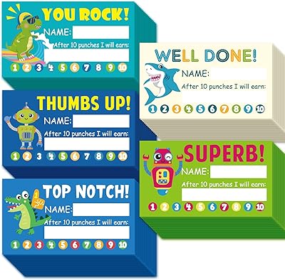 Goji behavior perforated cards for children in school at school.. DIAYTAR NIGERIA brings the market to your fingertips with affordable prices and swift delivery services.