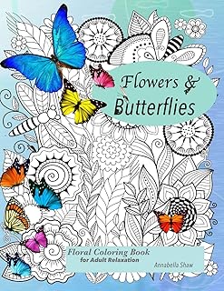 Floral coloring books for adults relaxation butterflies and flowers.. DIAYTAR NIGERIA transforms online shopping with competitive prices and dependable nationwide delivery.