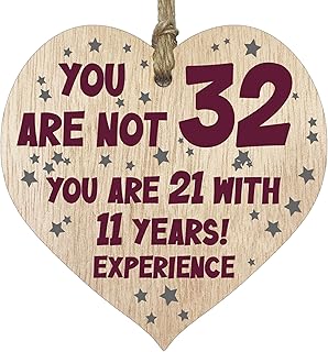 32nd birthday gift for women and men, light heart-shaped plaque in light wood, memory, happy birthday mom, girlfriend, dad, husband, wife, boyfriend, mother's gifts, grandfather, grandfather, grandfather, grandfather, grandfather, grandfather, grandfather.. Shop smart, shop DIAYTAR - Nigeria's most affordable e-commerce platform with nationwide delivery.