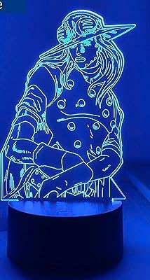 Anime Jojo's Bizarre Adventure Jiro Zeppeli USB 3D lamp and battery for bedroom decoration.. Spend less, get more — that’s the DIAYTAR Nigeria promise.