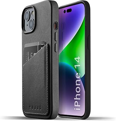 Design protective cover fully leather portfolio for iPhone 14 with card holder (black).. Shopping made simple with DIAYTAR NIGERIA's vast selection and budget-friendly nationwide delivery.