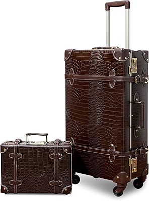 Set of 2 -piece luxury travel bags for women, nice Retro Rose Rose, Brown, 20 "+12", retro backpack.. DIAYTAR NIGERIA: Where thousands of products meet affordable prices and reliable 5-8 day delivery.