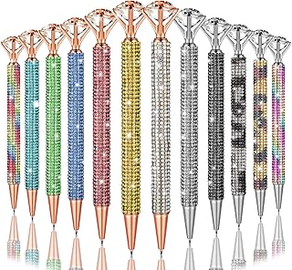 Large set of rhinestone ball pens, retractable black ink pens for wedding festival, youthful girl's fucking party supplies for women and girls, birthday gifts (mixed style) 12 pieces.. Shop efficiently from anywhere with DIAYTAR NIGERIA's comprehensive platform and quick delivery options.