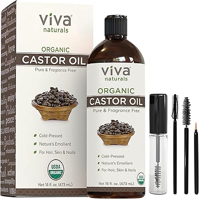 Biological Ricin Oil Certified VIVA Naturals (473 ml)? 100% pure and without hexane + bonus mascara kit, perfect for hair, eyelashes and eyebrows.. Embrace a new era of online shopping with DIAYTAR NIGERIA's extensive range and budget-friendly prices.