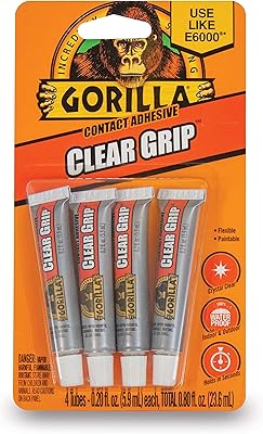 Gorilla Clear waterproof adhesive, 4 2 oz tubes, transparent, (1 package).. DIAYTAR NIGERIA transforms online retail with unbeatable prices and consistent delivery timeframes.