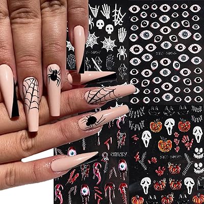 Halloween patterned 5D patterns sticker stickers for pumpkin nail art.. DIAYTAR NIGERIA combines extensive product options with budget-friendly prices, delivered in 5-8 days.