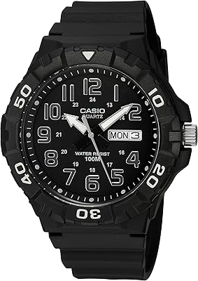 Showcase in the quarters of caso diver style for men, black (Mrw-210h-1avcf), black/gold, Mrw-210h-1avcf.. DIAYTAR NIGERIA delivers affordability and convenience with every purchase, shipped within the week.