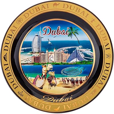 Ikdc Dubai souvenir plate 20 cm x 20 cm x 3 cm - Multicolor.. Enjoy low prices, wide selections, and reliable delivery with DIAYTAR Nigeria.