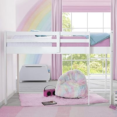Double Delta Mezzanine Bed for Children with Rabe and Land (coordinated with the Disney Princess and Jojo Siwa tent, sold separately), white.. DIAYTAR NIGERIA: Where shopping dreams become reality with budget-friendly prices and prompt delivery.