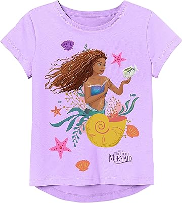 T -shirt for girls the little mermaid (live action) - ariel, mixed blue.. No hassle, just shopping — DIAYTAR Nigeria delivers in under 8 days.