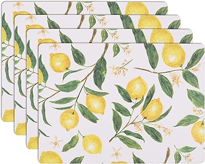 Lotège House & Home tablets, 16 "x 12", batch of 4 (lemon print).. Transform how you shop with DIAYTAR NIGERIA's vast selection and budget-friendly delivery options.