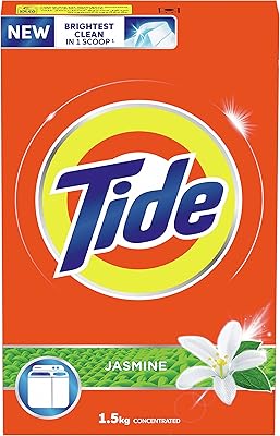 Jasmine Tide perfume detergent - loading from above - 1.5 kg.. DIAYTAR NIGERIA: Bridging the gap between consumers and quality products with affordable nationwide shipping.
