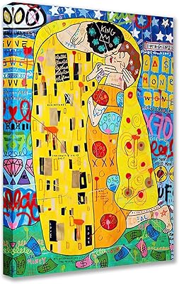 Tococo Gustav Klimt Pop Street Colorful Coloring Canvas Modern Mural Famous Images Of Art Decoration For Living Room Easy Bedroom To Hanging Frame 16 x 24 Inch X 1 piece.. DIAYTAR NIGERIA delivers on convenience and affordability with our reliable nationwide shipping.