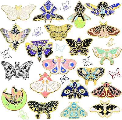 Set of pins in insect butterfly enamel, safety pin for butterfly collar, fancy animal pins for hats, bags, clothes, backpacks, badges (20 pieces).. Your everyday shopping solution, DIAYTAR NIGERIA offers variety and value delivered within 8 days.
