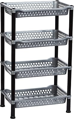 Royalford versatile plastic rack with 4 layers, matching colors, RF10410.. Fast. Reliable. Affordable. DIAYTAR Nigeria is all that and more.