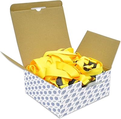 Fis Pack of 50 flat straps with hook, safety clip and yellow barriers.. Experience the DIAYTAR difference with our vast product selection and delivery within 5-8 days.