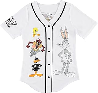 LOLA TUNES TUNES BASEBALL shirt - LOLA BUNNY, TWEETY, BUGS AND TAZ Baseball Shirt buttoned in mesh.. Browse endless categories on DIAYTAR Nigeria — your items delivered in just days.