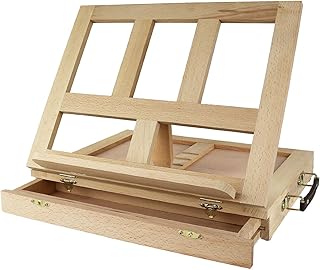 Portable artistic desktop support in Beech Greenco Beech wood, book support with drawer - RCM2202.. Navigate countless options with DIAYTAR NIGERIA's comprehensive marketplace and budget-friendly shipping.