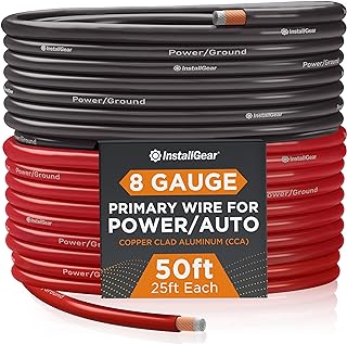 Earth supply cord Instal Gear, caliber 8, 25 feet long in black and 25 feet in red, with real specifications and a soft cable to the touch.. Shop for everything you need at DIAYTAR NIGERIA, with budget-friendly prices and quick delivery.