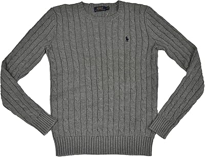 Tricoted round neck sweater with pony ralph lauren logo for women, purple, m.. DIAYTAR NIGERIA brings the market to your fingertips with affordable prices and swift delivery services.