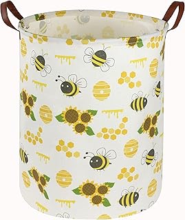 Linen basket for baby Sanjiavin, basket for children's bedrooms, designer storage baskets sunflower for bedroom, yellow basket, toys, gift baskets, interior decoration (bee).. Your everyday shopping destination, DIAYTAR NIGERIA offers unbeatable value with quick delivery times.