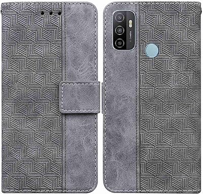 General leather case for Oppo A33 (2020), with card slot support, Magnetic flap case for Oppo A33 (2020) 6.5 inch Gray Gray.. Join thousands of satisfied shoppers on DIAYTAR Nigeria.