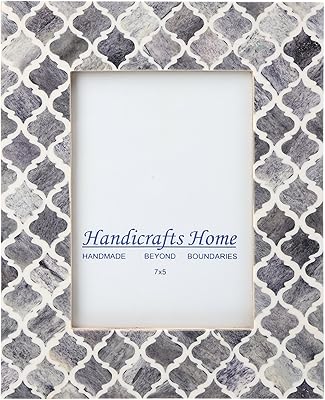 Moorish damask photo frame inspired by Moroccan arts, handmade natural bone frames, 5x7 inch photo size.. Experience shopping without stress at DIAYTAR NIGERIA's comprehensive and budget-friendly platform.