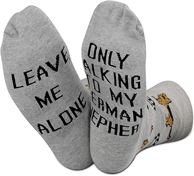 German shepherds's socks for lovers of dogs and pets with the inscription "Leave me alone, talk to your German shepherd today" "gift socks for dog lovers.. Quality and convenience delivered — shop DIAYTAR Nigeria now.