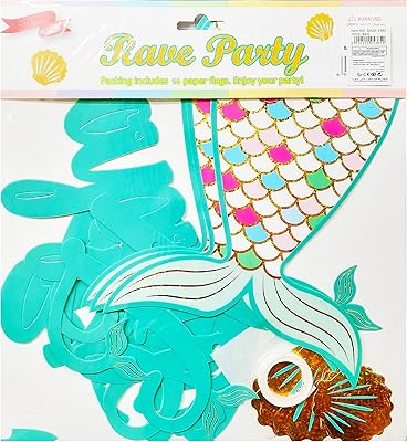 Party Time - Banner Happy Birthday Mermaid For Boys and Adults, Fête Decorations Colorful Paper, Colorful Banner with Letters.. DIAYTAR NIGERIA brings the market to your fingertips with affordable prices and swift delivery services.