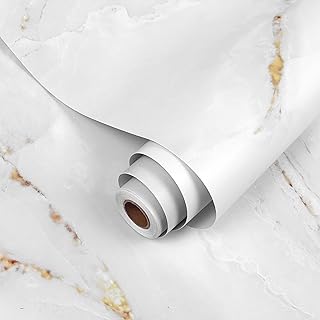 Wallpaper to take off and stick in Anmon marble, white and gold marble pattern for table top 17.7 "x 118", Vinyl sticker film for kitchen cabinet.. Your everyday shopping solution, DIAYTAR NIGERIA offers variety and value delivered within 8 days.