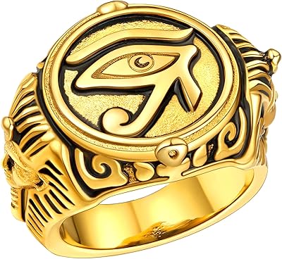 Egyptian Horus Wing Ring, Stainless Steel Ring/Gold Plated For Men and Women, Size 7/8/9/10/11/12/13/14 Personalized, Stainless Steel, without precious stones.. DIAYTAR NIGERIA delivers more than products - we deliver affordable solutions within the week.