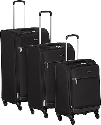Soft amazonbasics, black luggage, black, set of 3 rooms.. Your trusted marketplace, DIAYTAR NIGERIA offers extensive variety with delivery within 8 days.