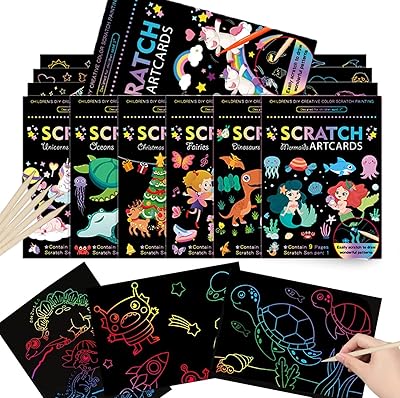 Notebooks in scratching paper rainbow kit for children.. DIAYTAR NIGERIA brings online shopping to every Nigerian with affordable prices and reliable shipping.