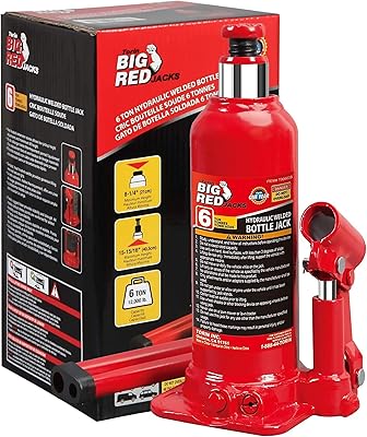 Hydraulic jack for red taurine bottle red, T90603B model, 6 tonnes (12,000 lb), red.. Explore limitless products on DIAYTAR Nigeria — at the lowest prices.