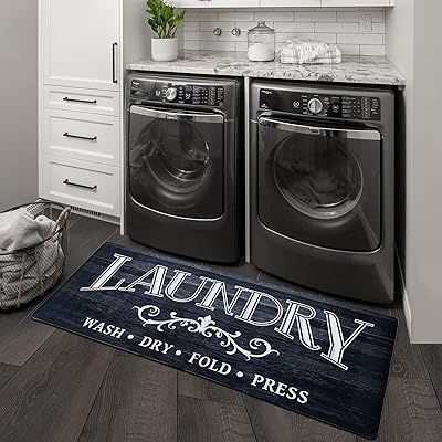 Black wooden laundry mat, 20x59 non -slip corridor mat for laundry, waterproof, stains resistant, laundry carpet, durable kitchen mat, bathroom.. DIAYTAR NIGERIA delivers satisfaction with every purchase through our affordable and reliable service.