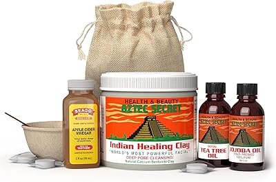 Aztec Secret - Mini Infusion box 1 lb, tea tree oil - Jojoba oil - 2 oz, wooden spoon, bowl, 2 oz, apple cider vinegar 2 oz, jute canvas bag, 6 disposable towels for the face.. DIAYTAR NIGERIA brings the market to your fingertips with affordable prices and swift delivery services.