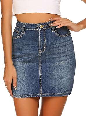 Mini-skirt in elastic high-waisted jeans tearing for women (L-5XL).. Enjoy the simplicity of shopping with DIAYTAR NIGERIA, offering vast choices delivered in just 5-8 days.