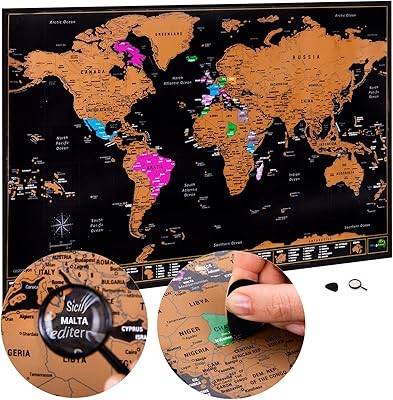 Map of the world to scratch large size 70x42 cm | Ultra -detailed world map poster - all States of the United States. Kit of accessories from the world to scratch and gift tube. Wall art for travel journal - Luxury cartographic map by Atlas & Green.. Experience shopping without limits at DIAYTAR NIGERIA, where affordability meets convenience in just days.