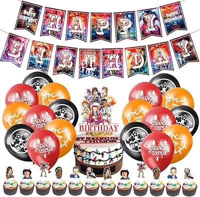 Strong birthday party supplies The Things Decorations for women and men including a banner.. Your digital shopping companion, DIAYTAR NIGERIA offers exceptional value with delivery in less than 8 days.
