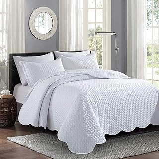 Moonlight 20015 Matelassé bed - Simple size 170x230 cm + 1 decorative pillowcase for bedroom, reversible duvet cover with matt finish (white, simple).. DIAYTAR Nigeria: Your one-stop online shop with unbeatable prices and nationwide delivery in under 8 days.
