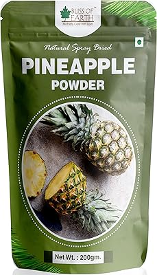 Bliss of Earth 200 g of dried pineapple powder by natural spraying ideal for making.. DIAYTAR NIGERIA: Your affordable gateway to thousands of products shipped nationwide within the week.