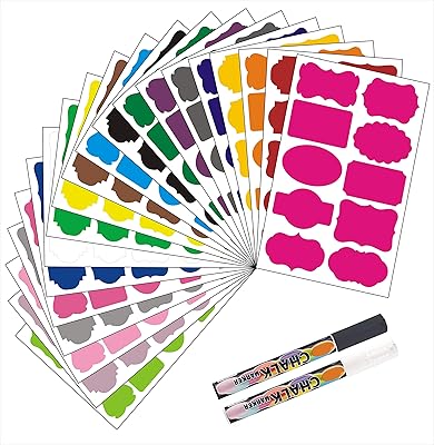 200 self-adhesive labels for blackboard in 20 colors, waterproof and reusable with 2 erasable chalk pens, colored kitchen labels, pantry label for spice containers in Mason pot.. DIAYTAR Nigeria offers great deals, a huge product variety, and delivery in under a week.