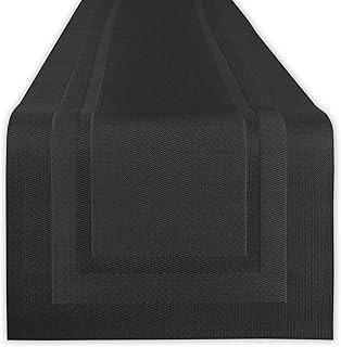 Set of pvc woven pvc Die, interior/exterior table runner, size 14 x 72, black.. Your complete marketplace solution, DIAYTAR NIGERIA offers unbeatable value with delivery within the week.