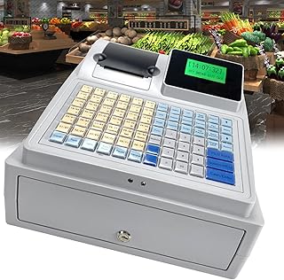 Electronic cash register 81 keys for small businesses, dust keyboard with drawer and LED screen for supermarket, bar, retail store.. From tech to toiletries, DIAYTAR Nigeria delivers without delay.